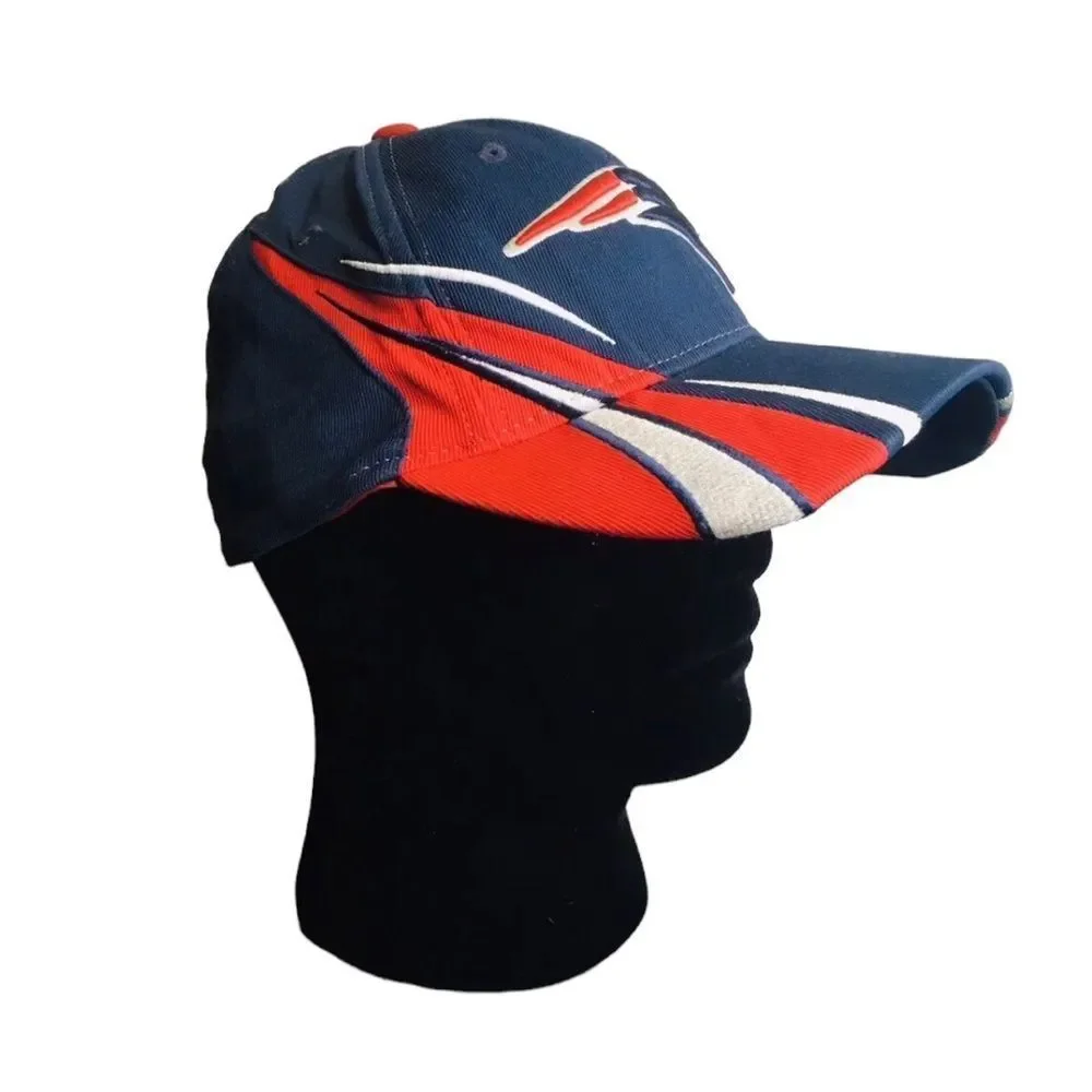 ENGLAND PATRIOTS VINTAGE 90s LOGO ATHLETIC SPLASH BLACK NFL SNAPBACK HAT
